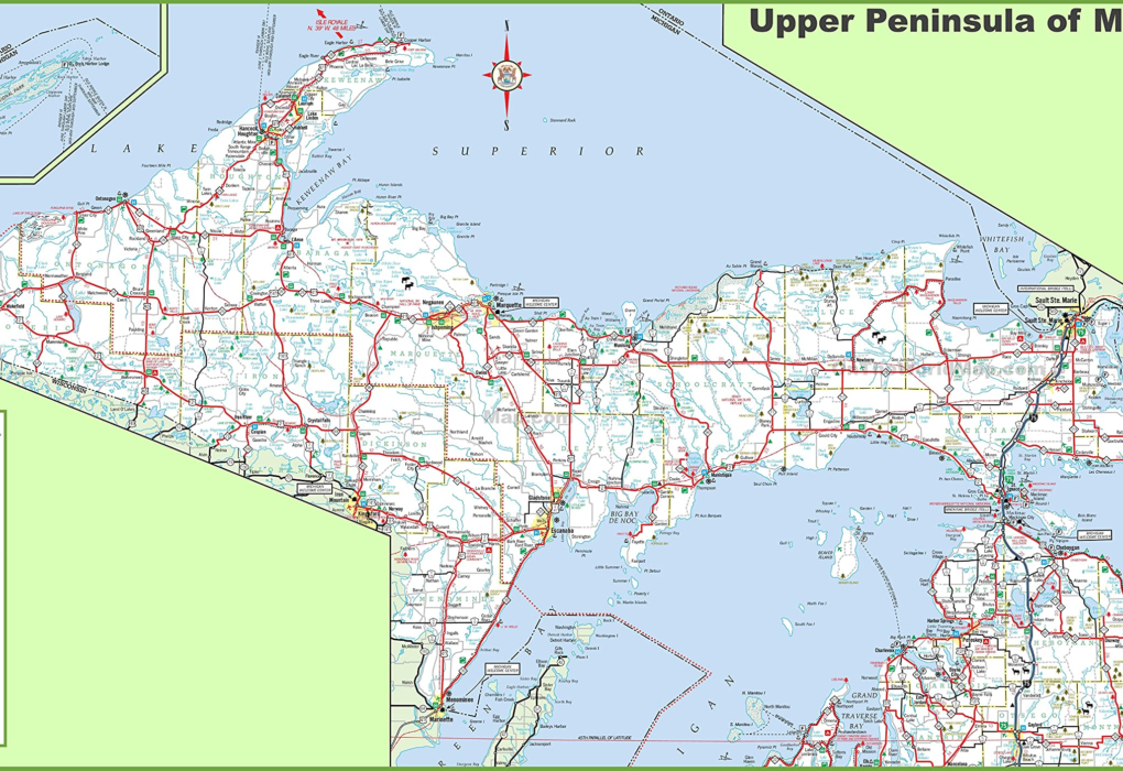 upper peninsula map